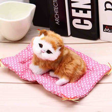 Stuffed Toys Lovely Simulation Animal Doll Plush Sleeping Cats Toy with Sound Kids Toy Decorations Birthday Gift For Children - susshine
