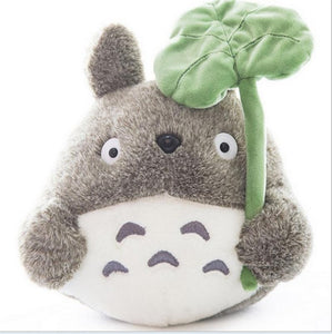 25cm Kawaii My Neighbor Totoro Plush Toy Cute Soft Doll Totoro with Lotus Leaf Kids Toys Cat - susshine