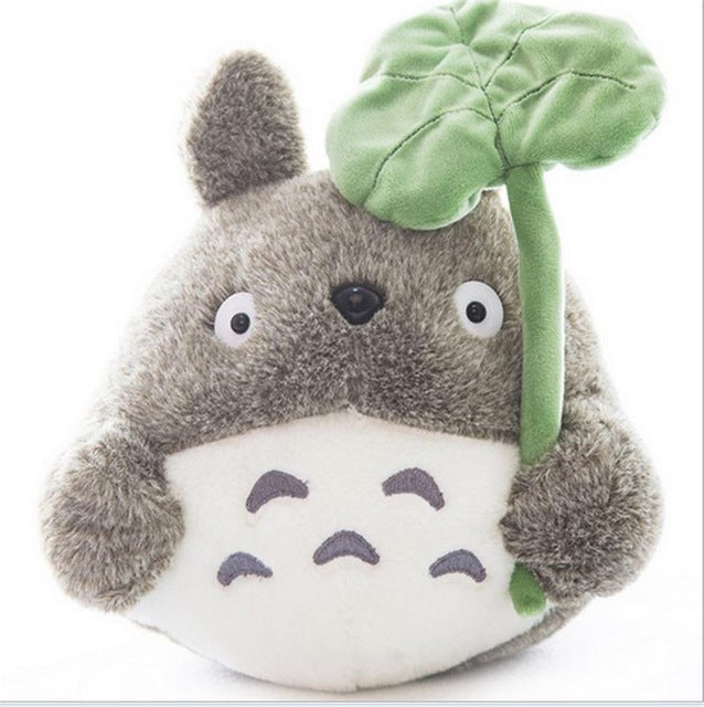 25cm Kawaii My Neighbor Totoro Plush Toy Cute Soft Doll Totoro with Lotus Leaf Kids Toys Cat - susshine
