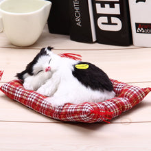 Stuffed Toys Lovely Simulation Animal Doll Plush Sleeping Cats Toy with Sound Kids Toy Decorations Birthday Gift For Children - susshine