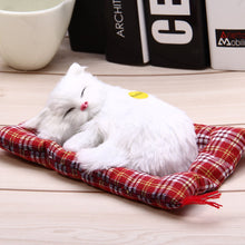 Stuffed Toys Lovely Simulation Animal Doll Plush Sleeping Cats Toy with Sound Kids Toy Decorations Birthday Gift For Children - susshine
