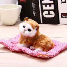 Stuffed Toys Lovely Simulation Animal Doll Plush Sleeping Cats Toy with Sound Kids Toy Decorations Birthday Gift For Children - susshine