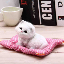 Stuffed Toys Lovely Simulation Animal Doll Plush Sleeping Cats Toy with Sound Kids Toy Decorations Birthday Gift For Children - susshine