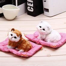 Stuffed Toys Lovely Simulation Animal Doll Plush Sleeping Cats Toy with Sound Kids Toy Decorations Birthday Gift For Children - susshine