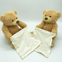 Cute Peek a Boo Teddy Bear Play Hide And Seek Lovely Cartoon Stuffed Animal Bear Kids Birthday Gift Music Bear Plush Toy Doll - susshine