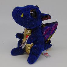 Pyoopeo Ty Beanie Boos 6" 15cm Saffire Dragon Plush Regular Stuffed Animal Collectible Soft Doll Toy - susshine