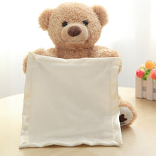 Cute Peek a Boo Teddy Bear Play Hide And Seek Lovely Cartoon Stuffed Animal Bear Kids Birthday Gift Music Bear Plush Toy Doll - susshine